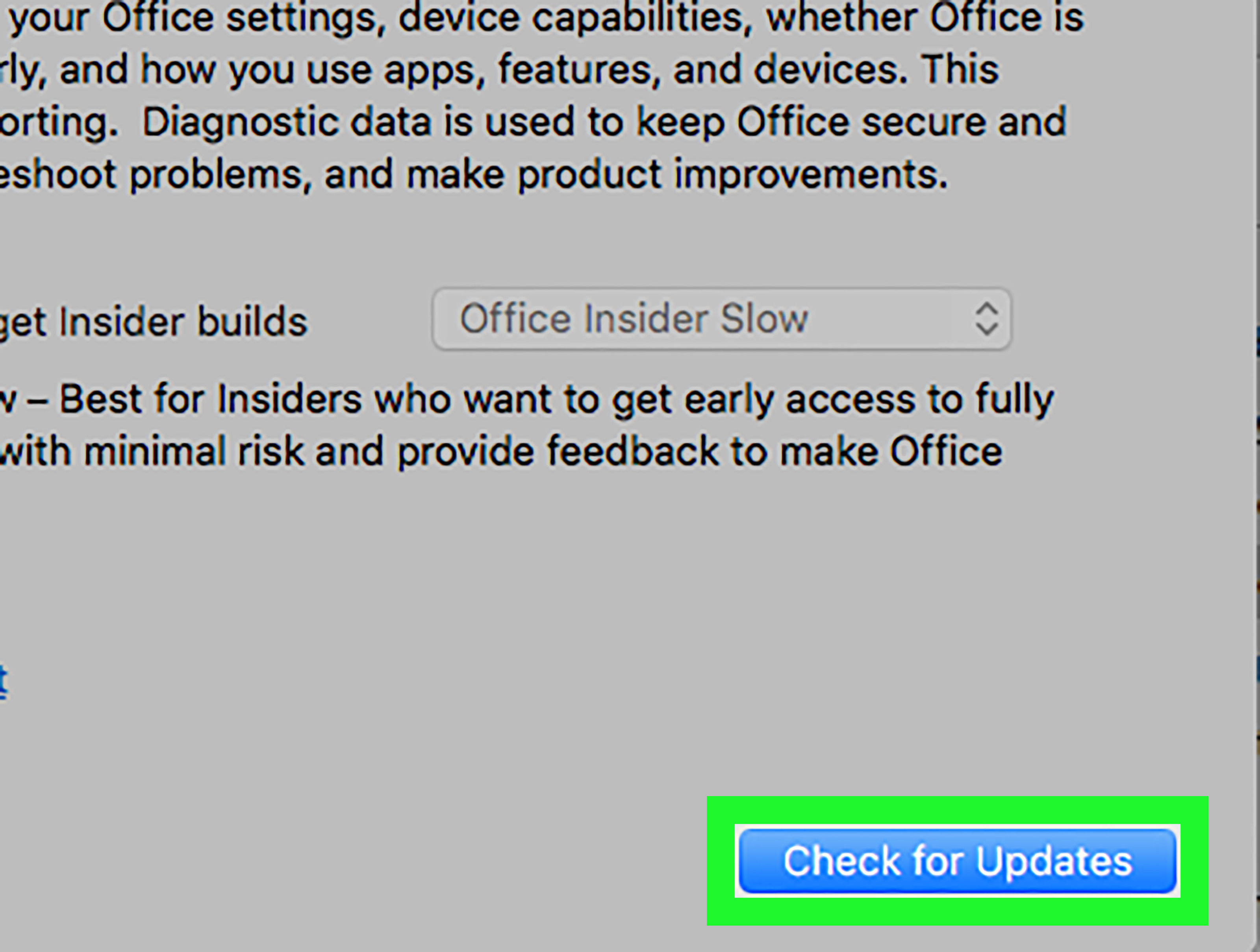checking for microsoft office updates on mac